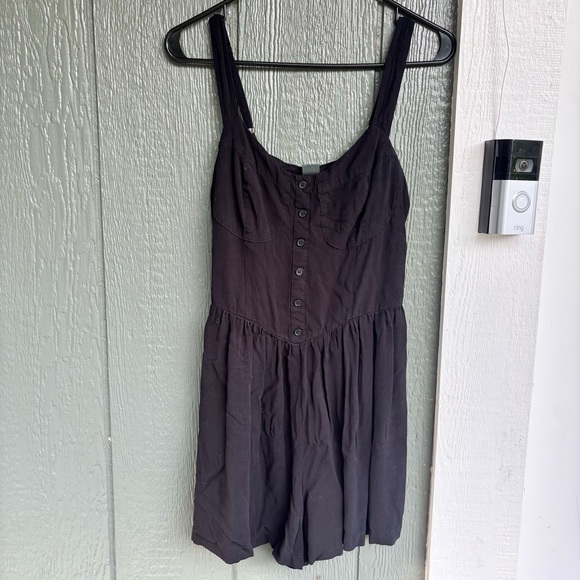 Wild Fable Black Button-Front Romper Size Medium - Picture 1 of 9